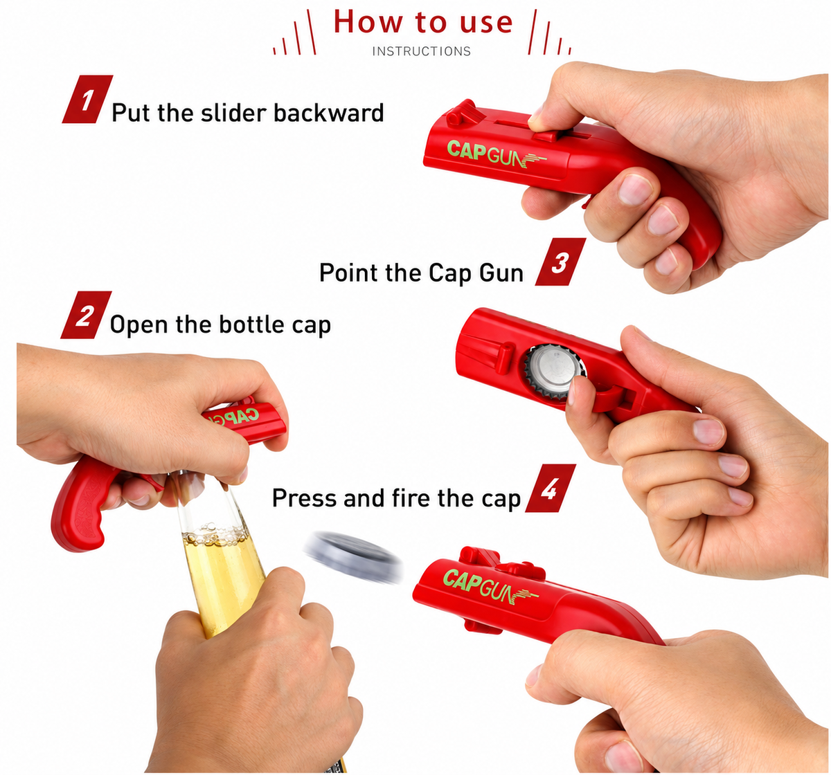 CAPGUN Bottle Opener & Cap Shooter